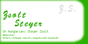 zsolt steyer business card